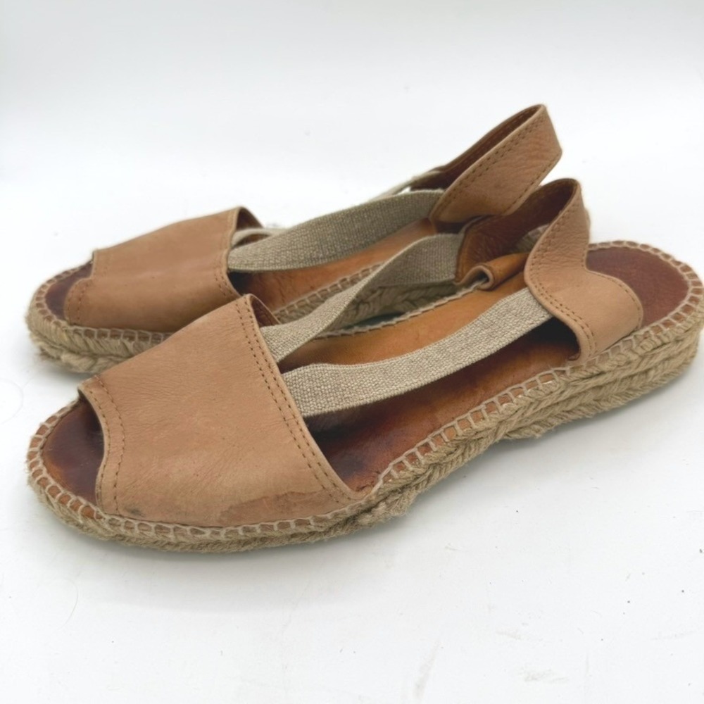 Toni Pons Espadrille Sandals Women 40 Leather Spain Boho Coastal Resort Chic